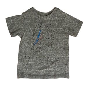 2t David Bowie Anchors and Asteroids D is for David 2 Toddler Tee Short T-shirt